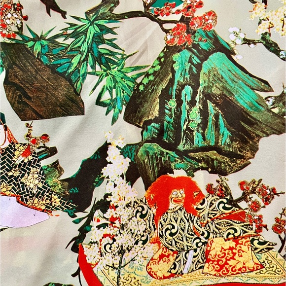 Vintage Floral Print Button-Up Shirt - Picture 5 of 8